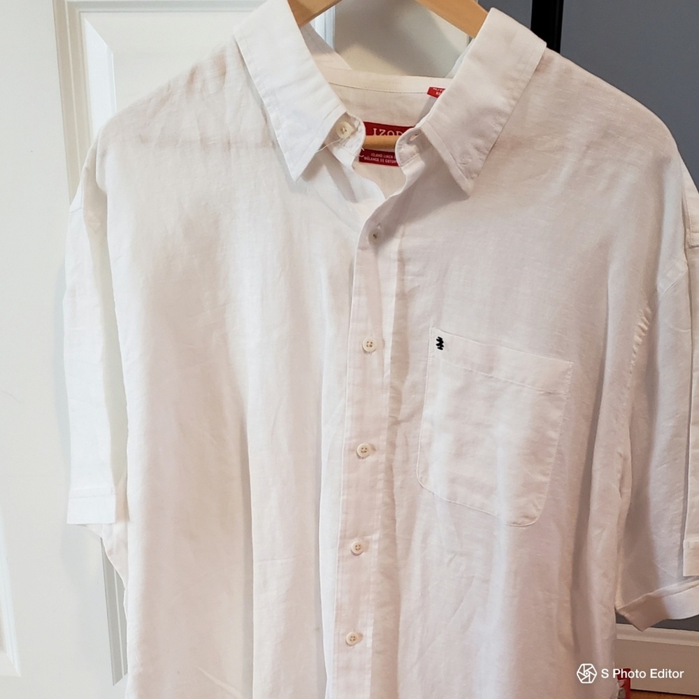 NWT Mens Izod Short Sleeze Button Down